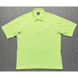 Nike Polo Shirt Mens Medium Lime Green Ritz Carlton Golf Club Kapalua Bay *